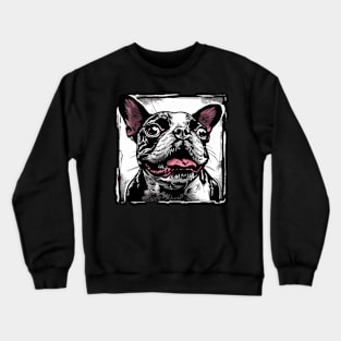 Retro Art Boston Terrier Dog Lover Crewneck Sweatshirt